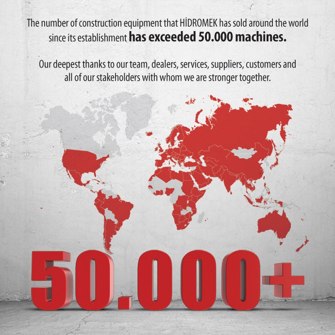 GLOBAL SALES EXCEEDED 50,000 MACHINES